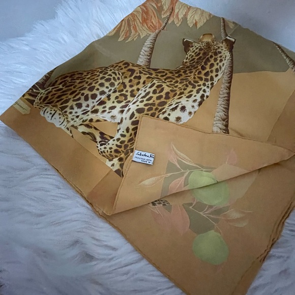 Salvatore Ferragamo Leopard Silk Scarf - Picture 13 of 14